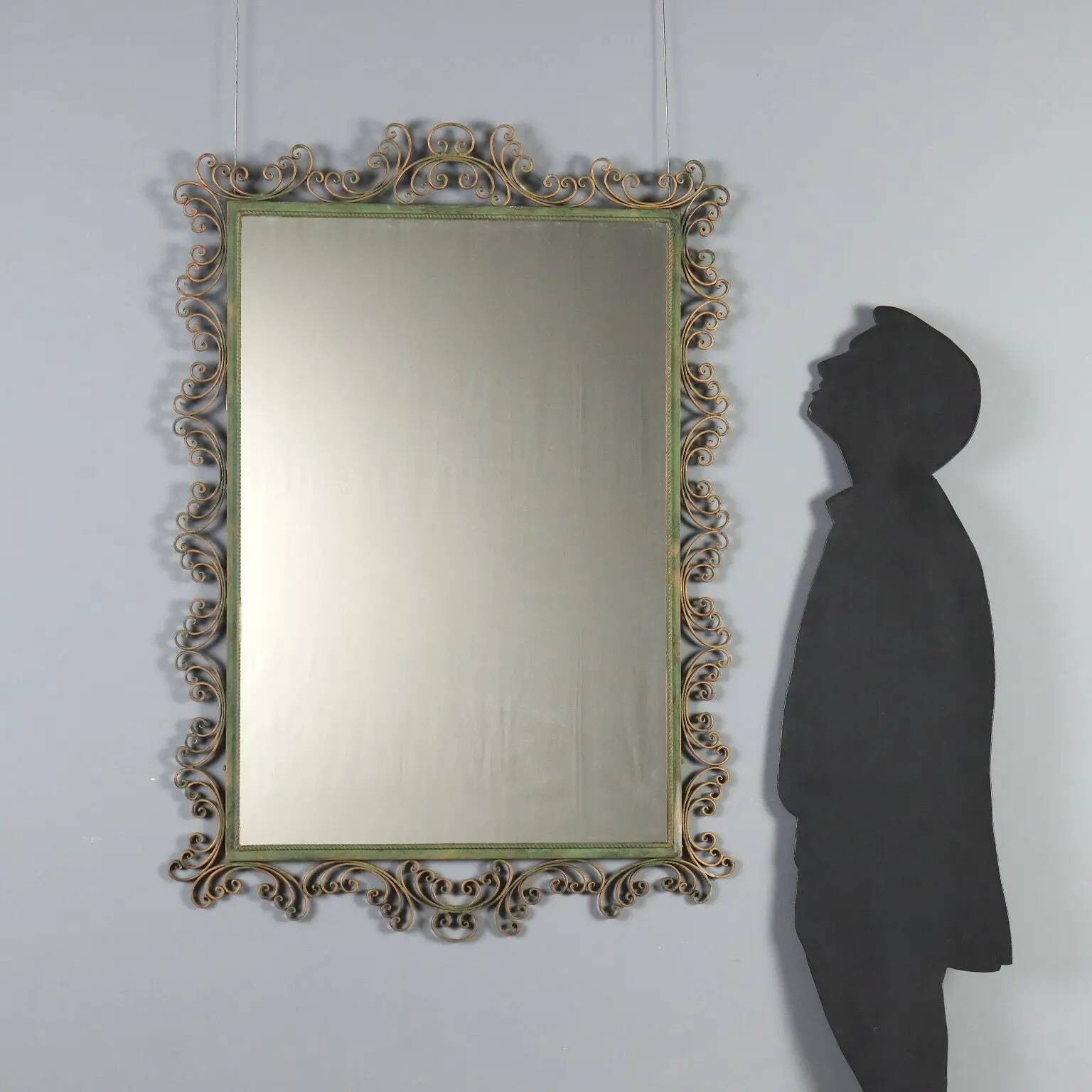 Wrought iron mirror from the 1980s.