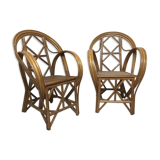 Paire de chaise en rotin vintage
