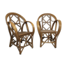 Paire de chaise en rotin vintage
