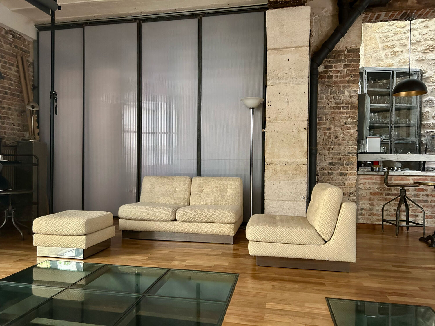 Salon "California" Jacques Charpentier, edition "Flat", France 1970