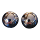 2 boutons boule laiton chromé 30mm