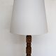 Neo-Basque floor lamp in turned wood - 50s
