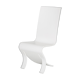 High back white chair