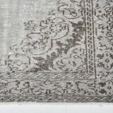 Tapis vintage classique 5x9 nuances de gris et de marron, 150x278 cm