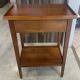 Table d’appoint 2 tiroirs merisier 1950