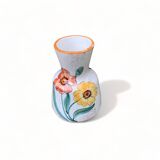 Vase 15cm ceramic flower Italy Numbered vintage floral pattern old handmade