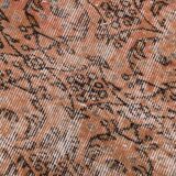 5x8 Peach Orange Handmade Wool Vintage Rug, 144x234Cm