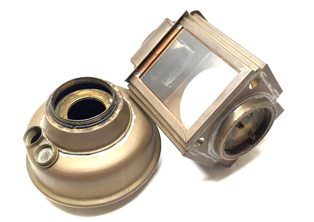 Old lamp in acetylene station master railway or other deco collection