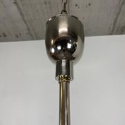 Large Bauhaus chandelier with two wall sconces.