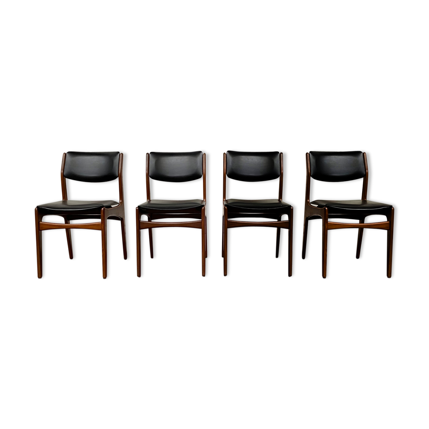 Vintage Set of 4 Teak Dining Chairs by Louis van Teeffelen voor Wèbè, 1960s.