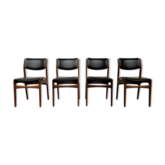 Vintage Set of 4 Teak Dining Chairs by Louis van Teeffelen voor Wèbè, 1960s.