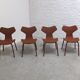 Rare set of 4 first edition 'Grand Prix' chairs by Arne Jacobsen for Fritz Hansen, 1959