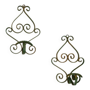 Lot de 2 patères en - fer