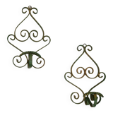Set of 2 wrought iron hooks