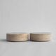Travertine bowl with lid