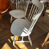 Paire de chaises en bois