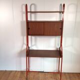 Vintage freestanding wall unit with desk