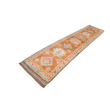 Turkish vintage Herki rug 2'10" x 12'10"