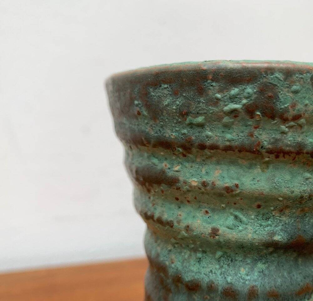 Brutalist pottery vase by Mobach, mid-century, 1960s.