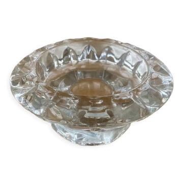 Moulded glass candle holder
