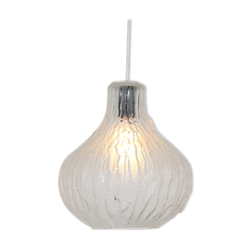 1960s Frosted glass hanging lamp from Austria