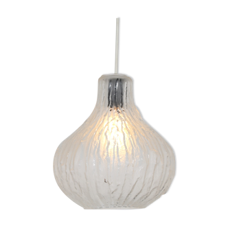 Lampe suspendue en verre dépoli des années 1960 d’Autriche