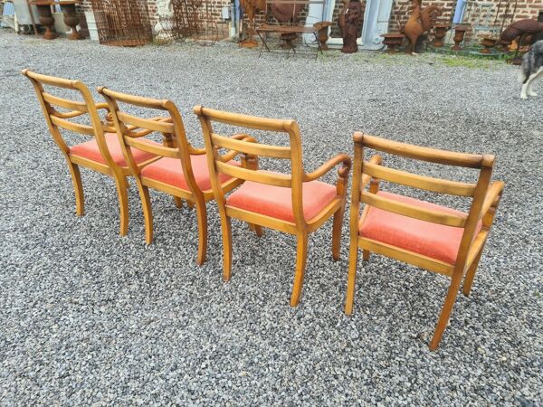 4 fauteuils style Louis Philippe en merisier
