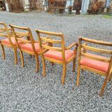 Louis Philippe style armchairs in cherry set of 4