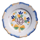 Assiette en faïence à décor fleuri XVIIIème
