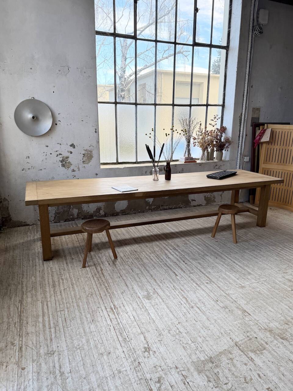 XXL solid oak farmhouse table 3.5m
