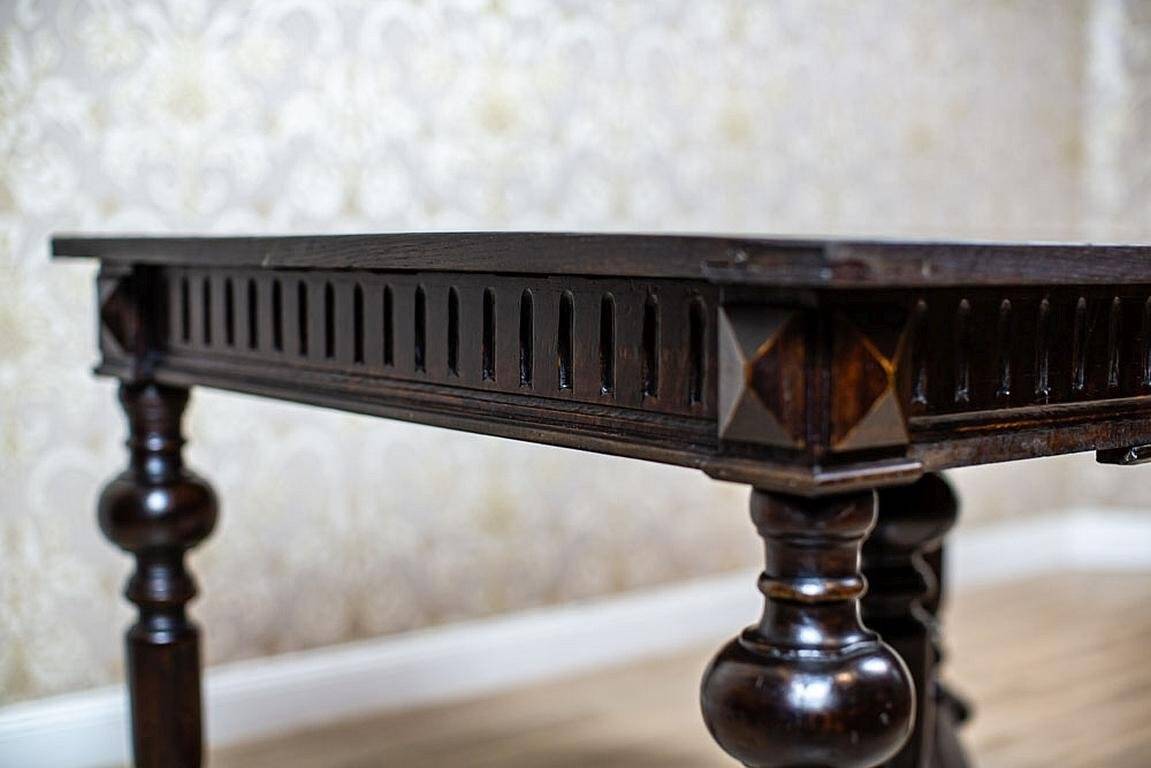 Antique Rectangular Oak Dining Table, 1890s