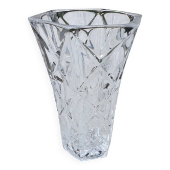 Hexagonal crystal vase from Arques