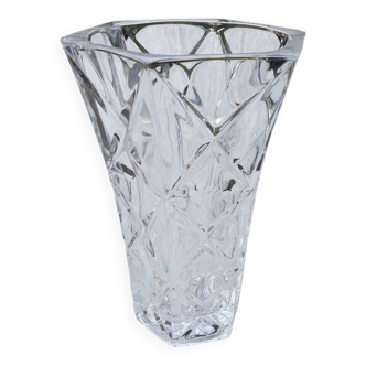 Vase hexagonal en cristal d Arques