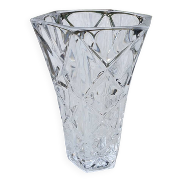 Vase hexagonal en cristal d Arques