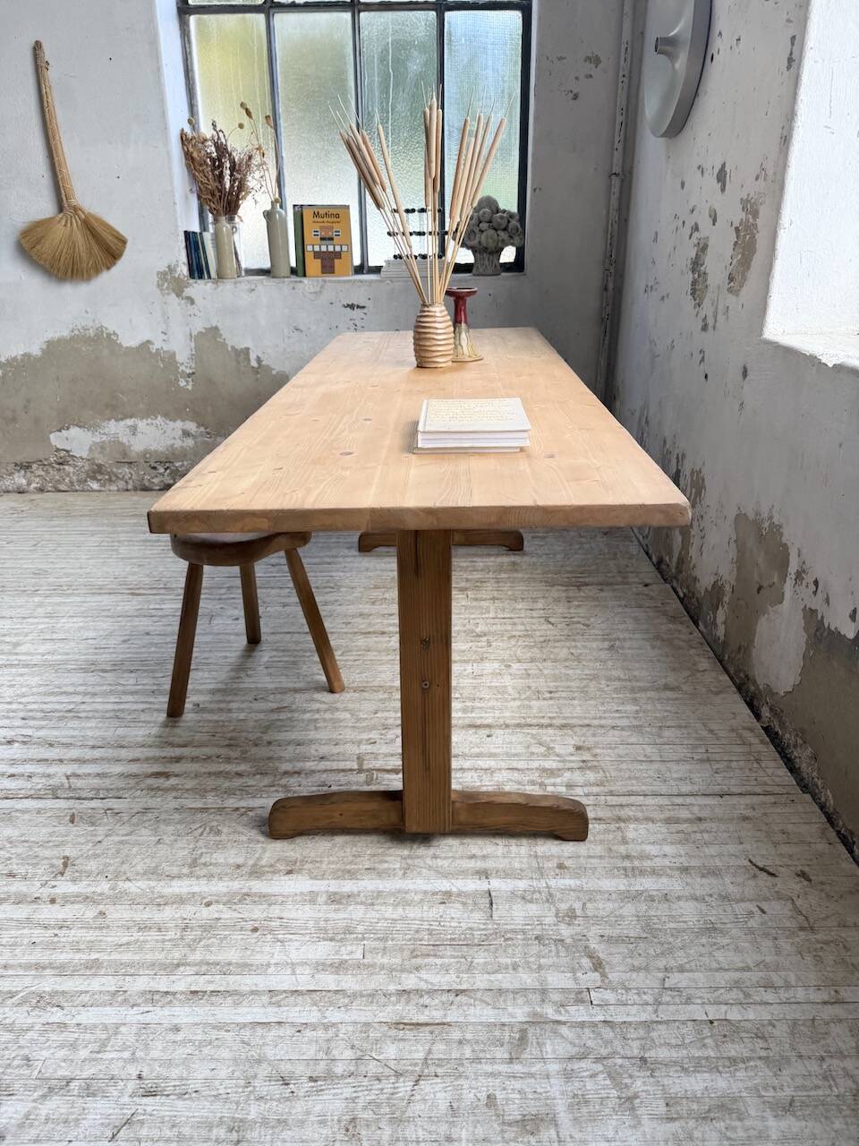 Perriand mountain furniture pine dining table