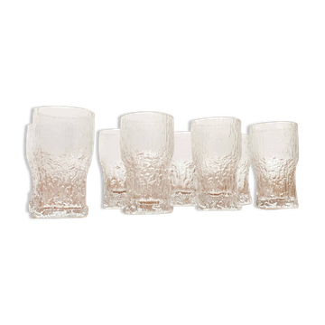 Verres Aslak finlandais du milieu du siècle par Tapio Wirkkala pour Iittala, lot de 8