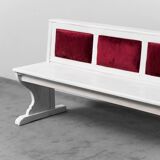 Banc 4 places en bois et velours