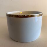 Mustard porcelain and gold metal