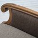 1950s, Danish 3-seater sofa, furniture wool, solid carved oak wood.