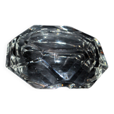 Cendrier vintage en cristal de forme hexagonale