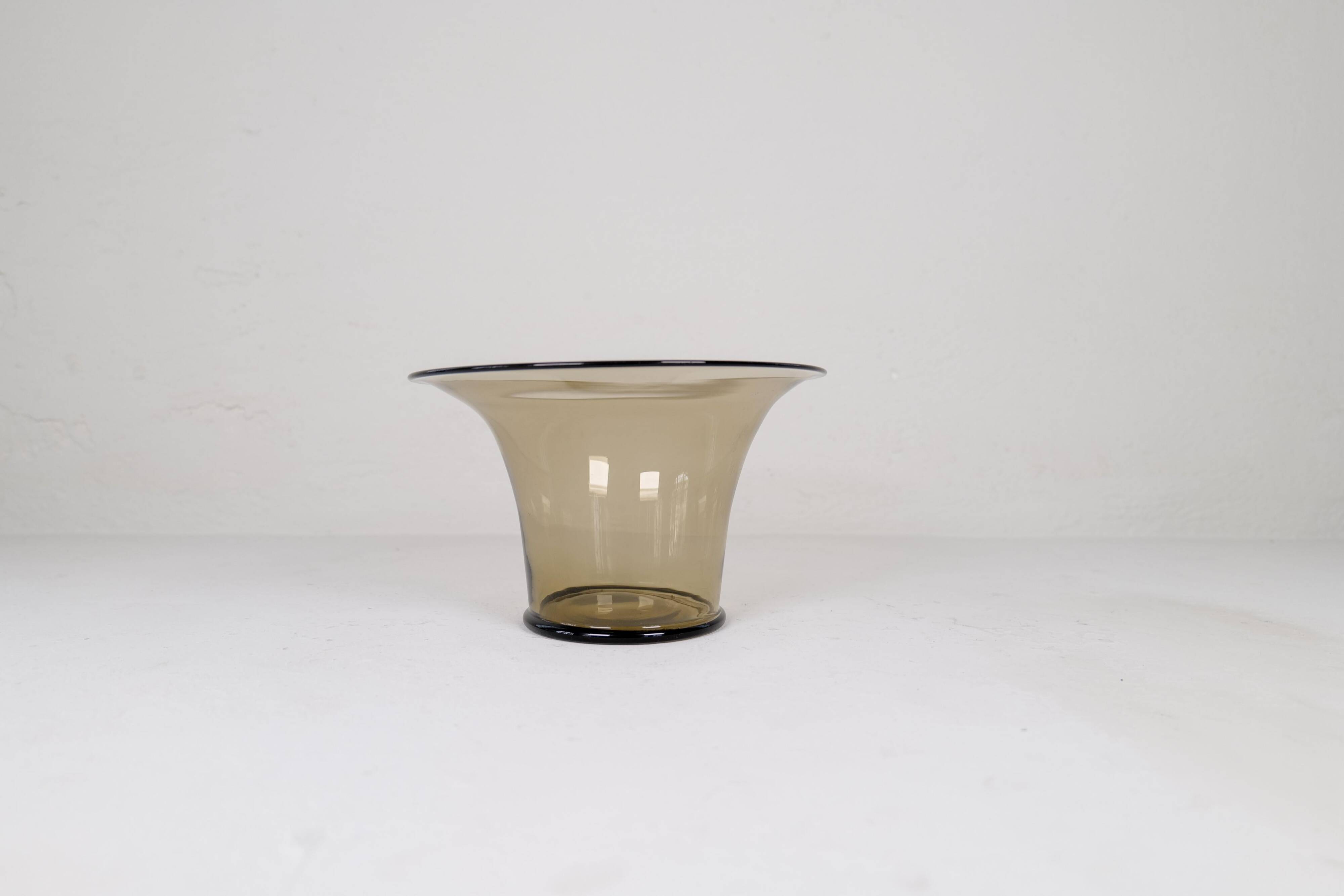 Art Deco Ensemble / Swedish Grace of 4 Glass Containers by Simon Gate Orrefors Sweden 1920s