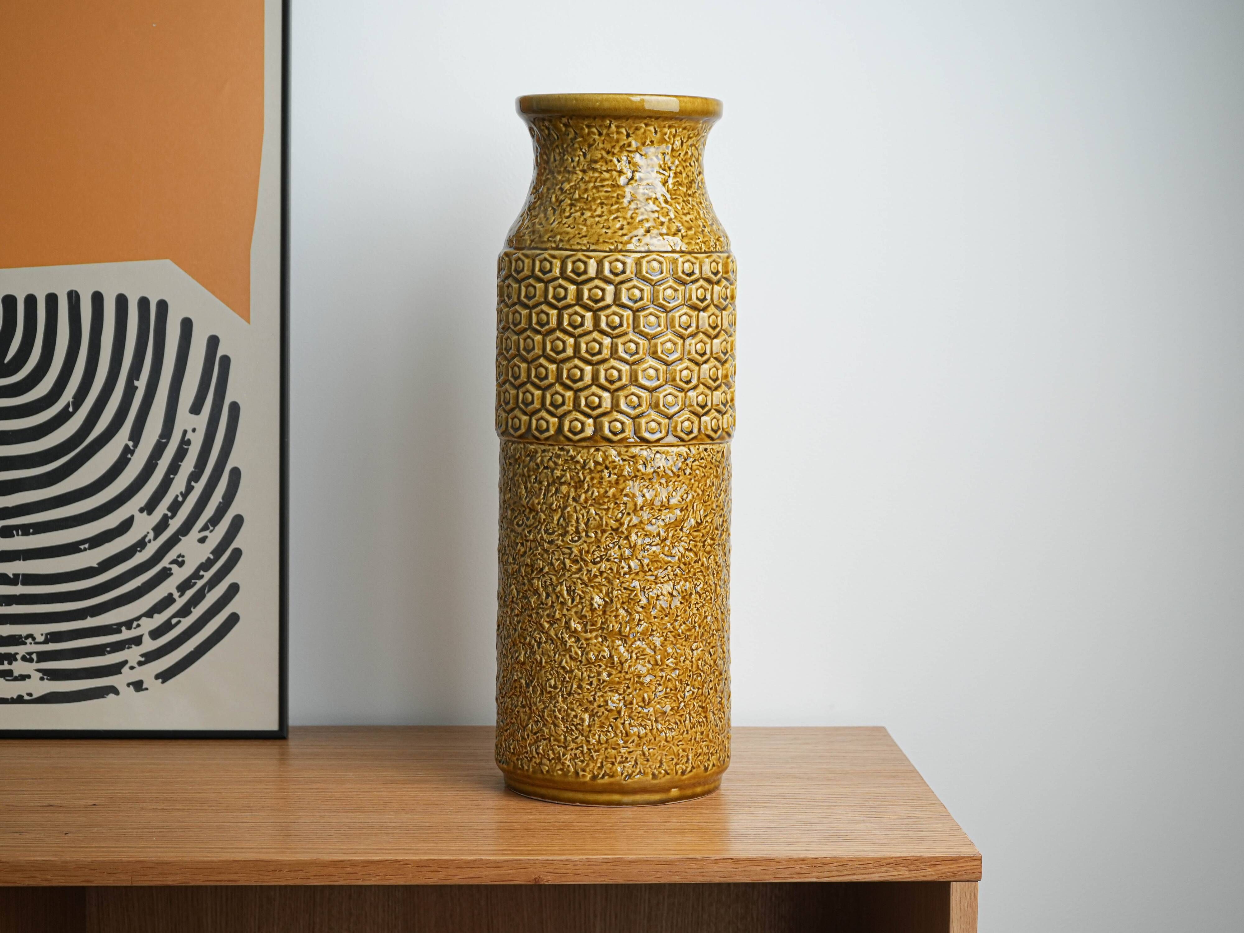 Ceramic vase by BAY Keramik with Fat Lava glaze, Germany, 1970s