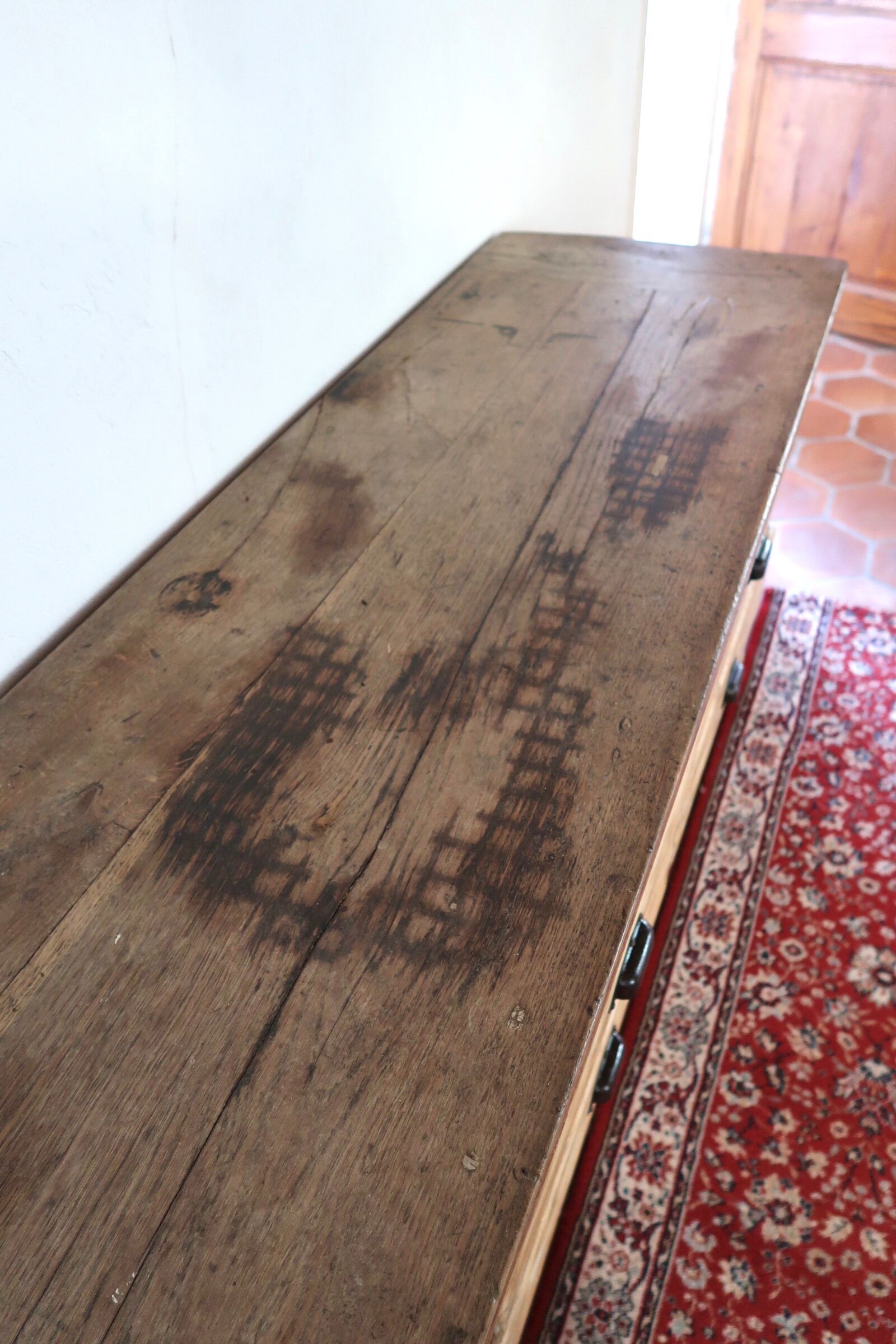 Meuble de métier comptoir en bois