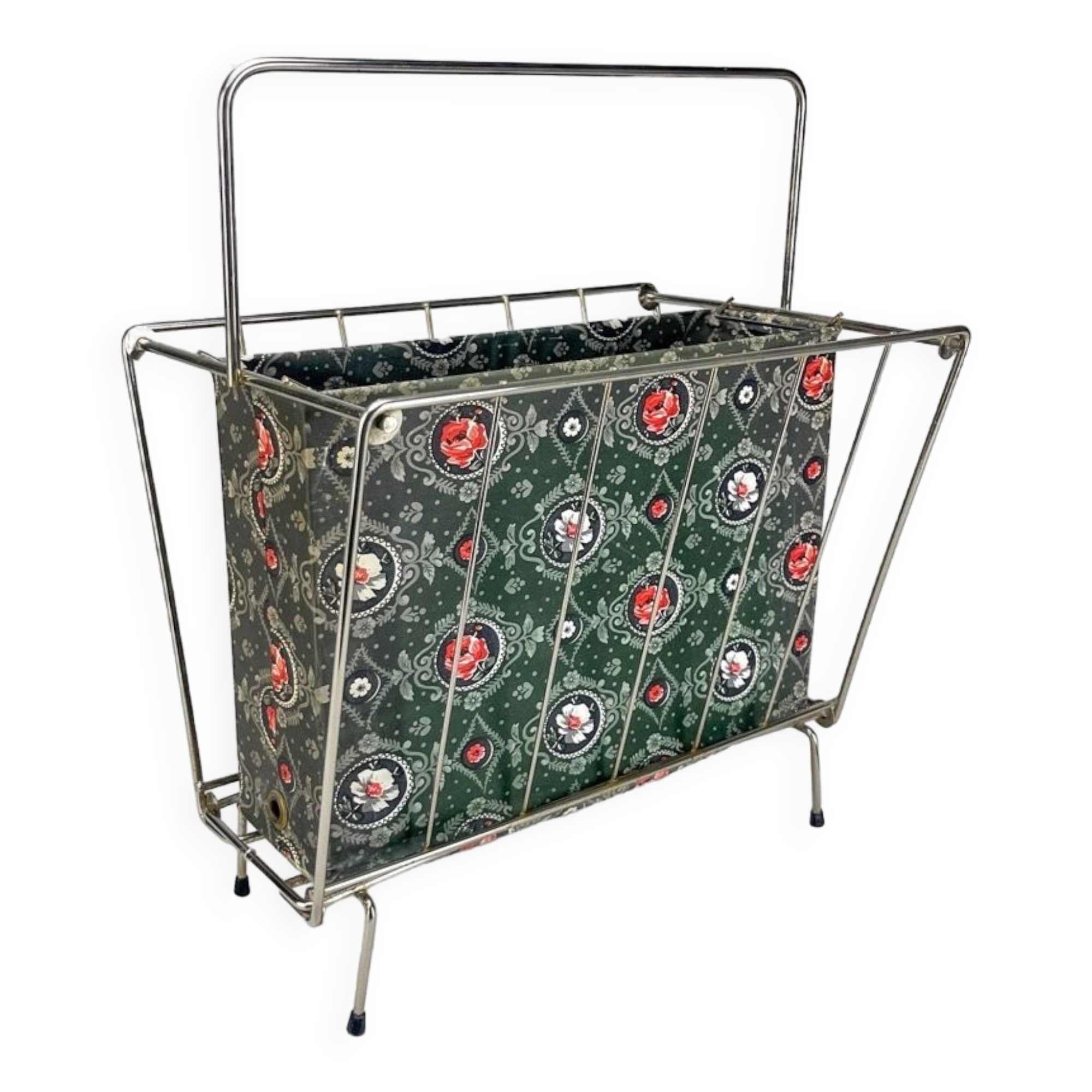 Metal and vinyl magazine holders 60s