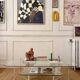 Vintage Plexiglass and glass coffee table