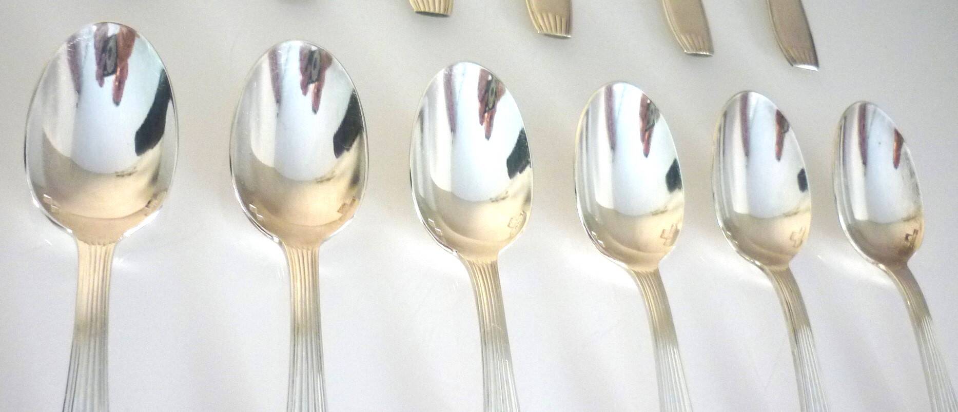 Set of 12 teaspoons, Christofle, Alfenide, silver plated, very good condition
