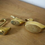 Set of 2 ducks and 1 brass swan