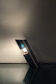 Lampe de table en aluminium chromé, Italie, années 1970