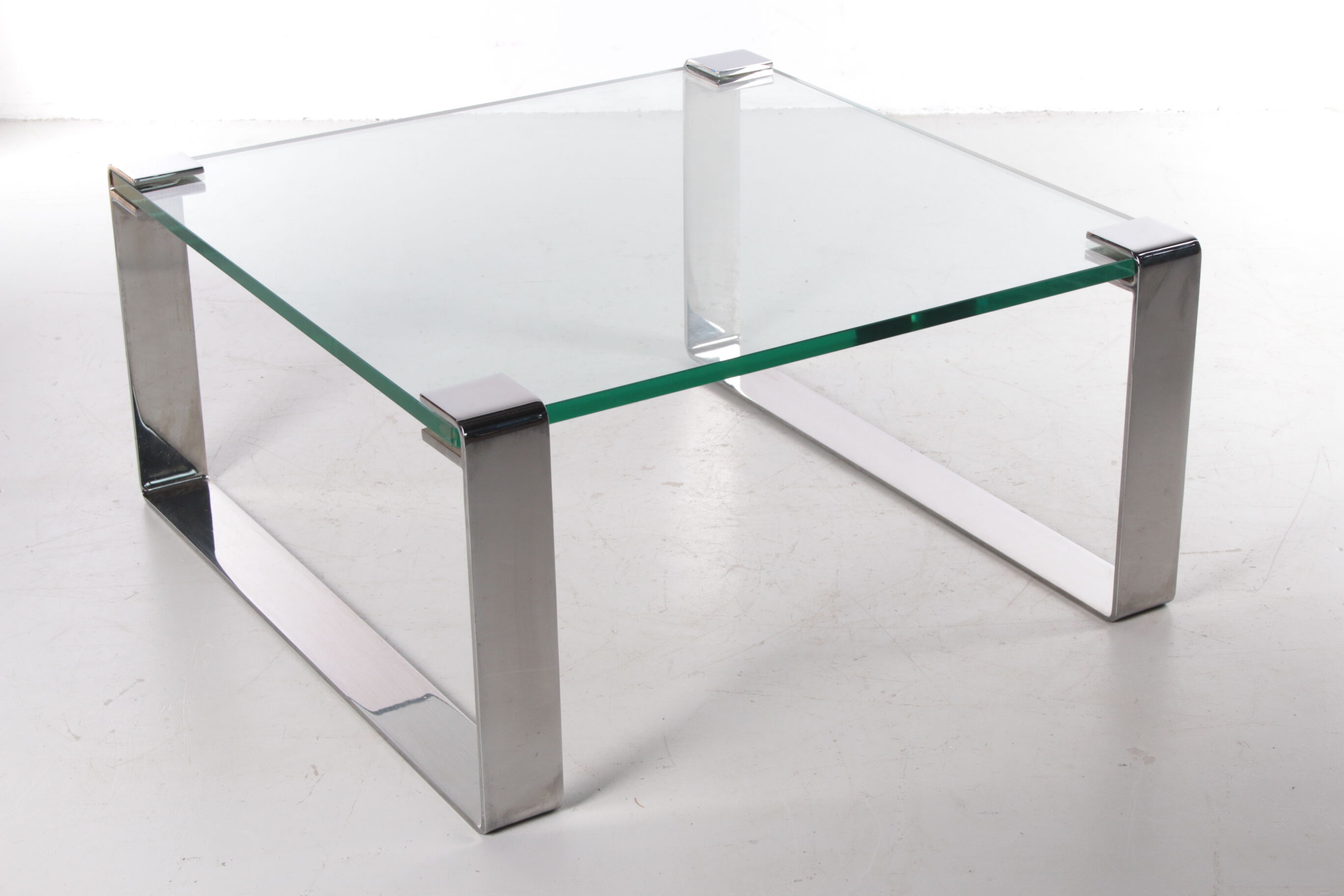 German Chrome and Glass coffee table Model Klassik 1022 Van Peter Draenert, 1960s