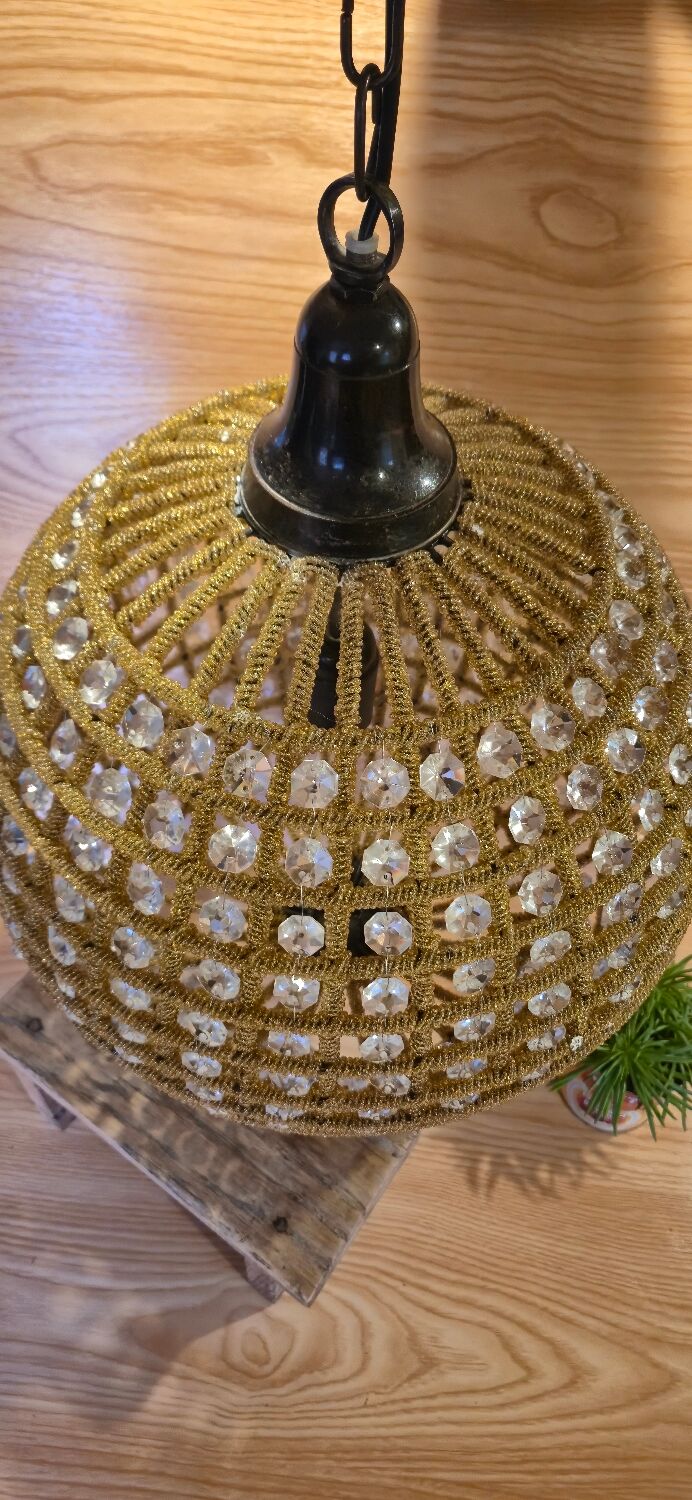 Magnificent and spectacular vintage Italian spherical chandelier.